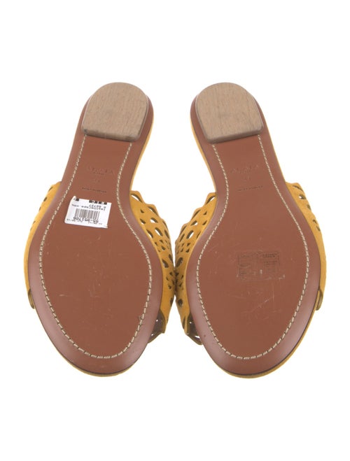 Alaïa Suede Lasercut Accents Slides