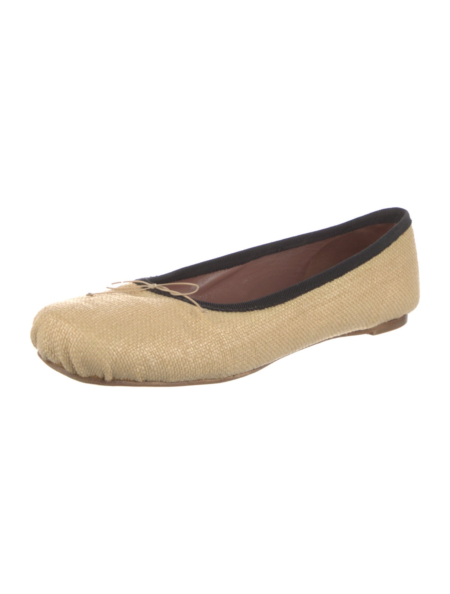 Alaïa Straw Ballet Flats