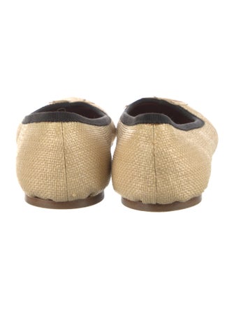 Alaïa Straw Ballet Flats