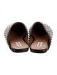 Alaïa Leather Crystal Embellishments Mules