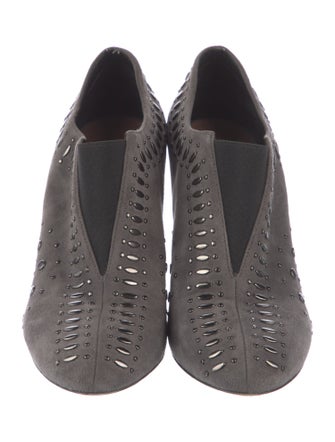 Alaïa Suede Patterned Pumps