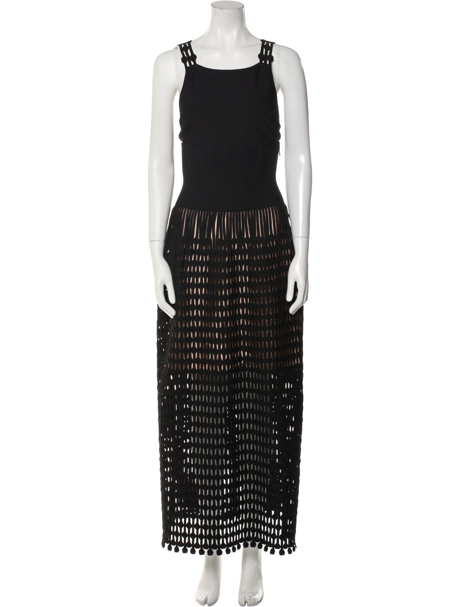 Alaïa Striped Long Dress