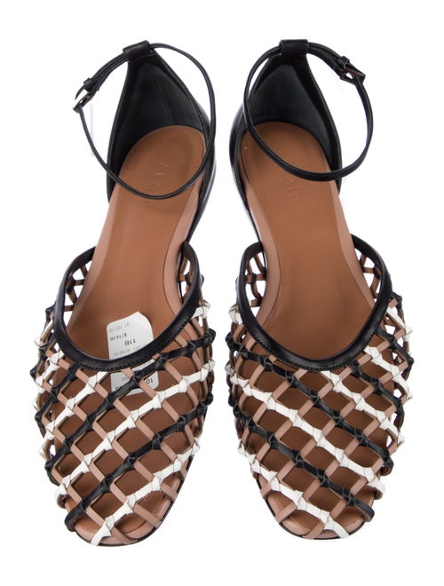 Alaïa Leather Patterned D'Orsay Flats
