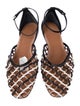 Alaïa Leather Patterned D'Orsay Flats
