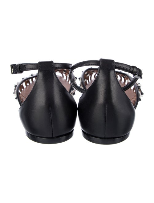 Alaïa Leather Patterned D'Orsay Flats