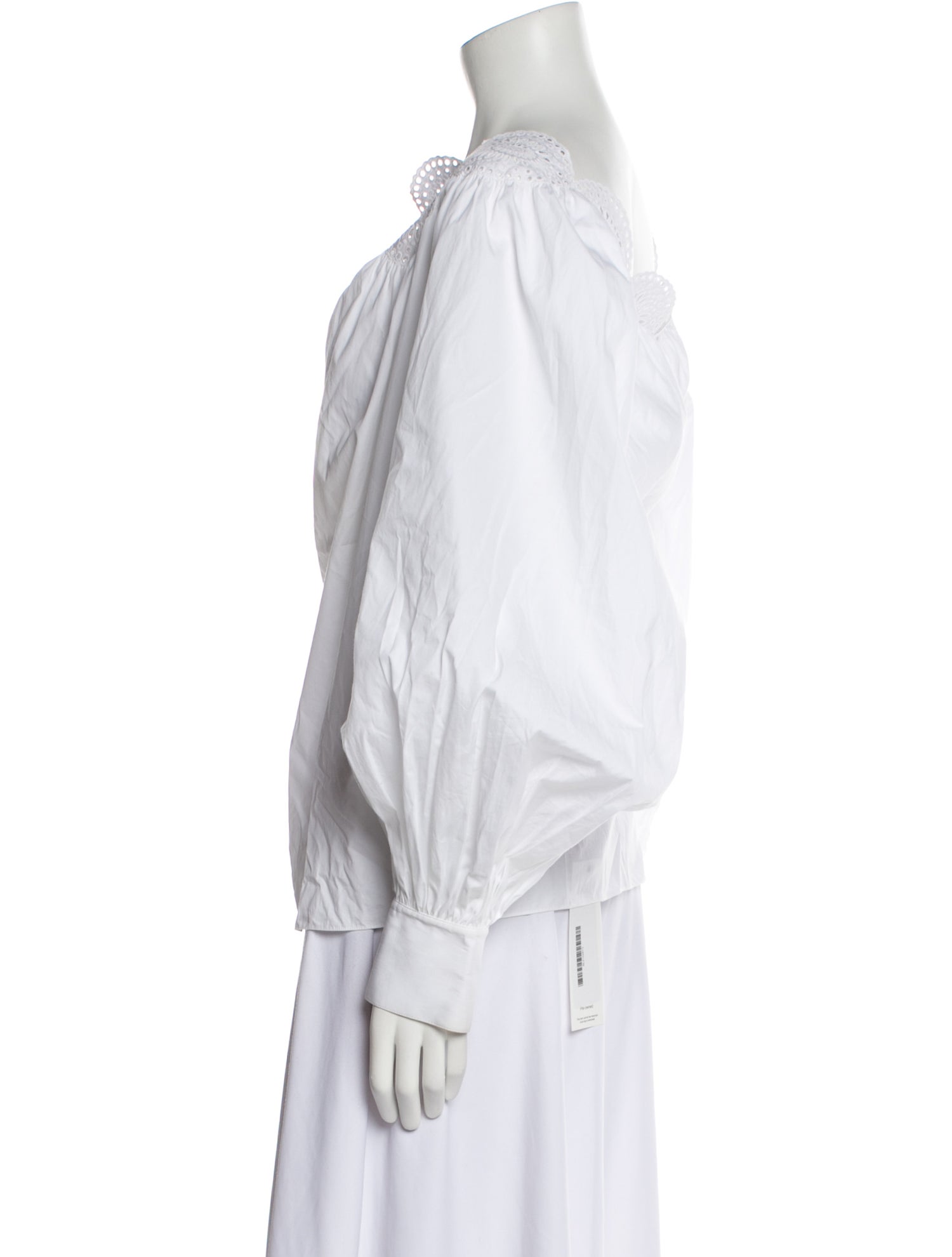 Alaïa Bateau Neckline Three-Quarter Sleeve Blouse