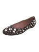 Alaïa Ponyhair Polka Dot Print Flats