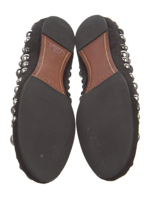 Alaïa Ponyhair Polka Dot Print Flats