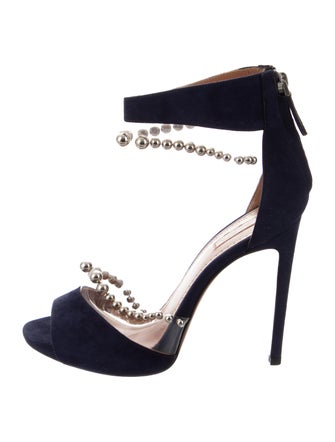 Alaïa Suede Printed Sandals