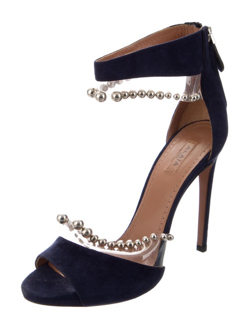 Alaïa Suede Printed Sandals