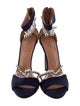 Alaïa Suede Printed Sandals