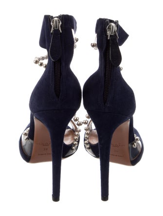 Alaïa Suede Printed Sandals