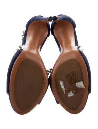 Alaïa Suede Printed Sandals