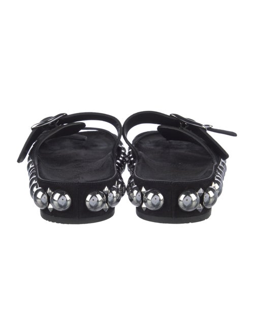 Alaïa Suede Studded Accents Slides