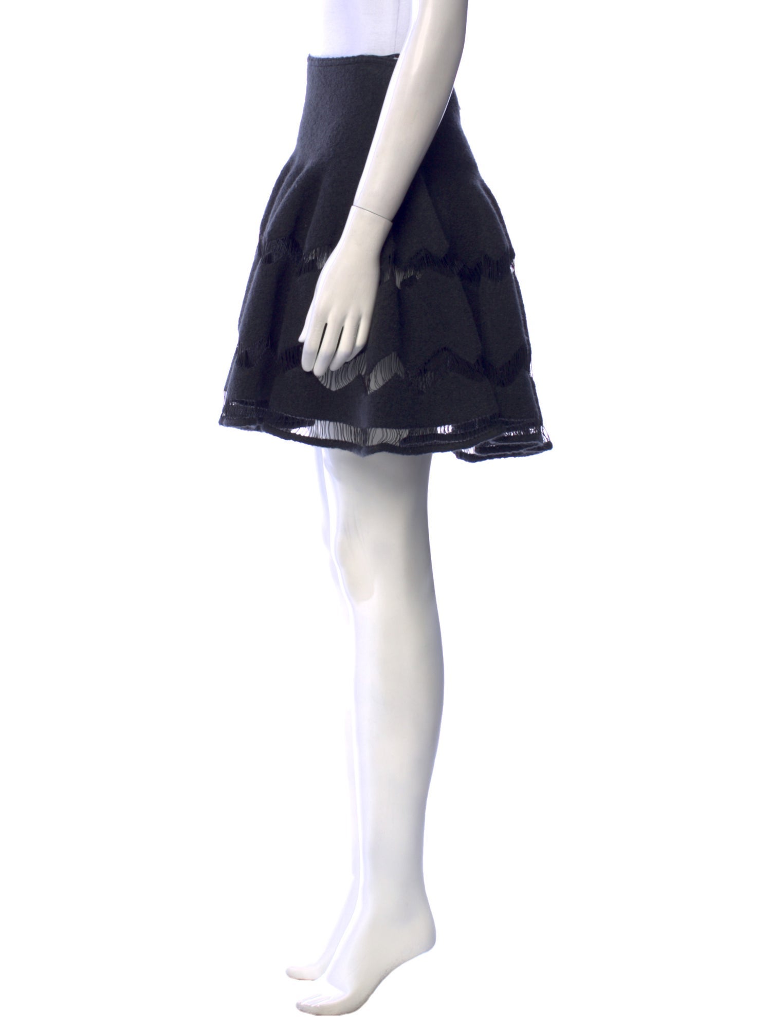 Alaïa Virgin Wool Mini Skirt