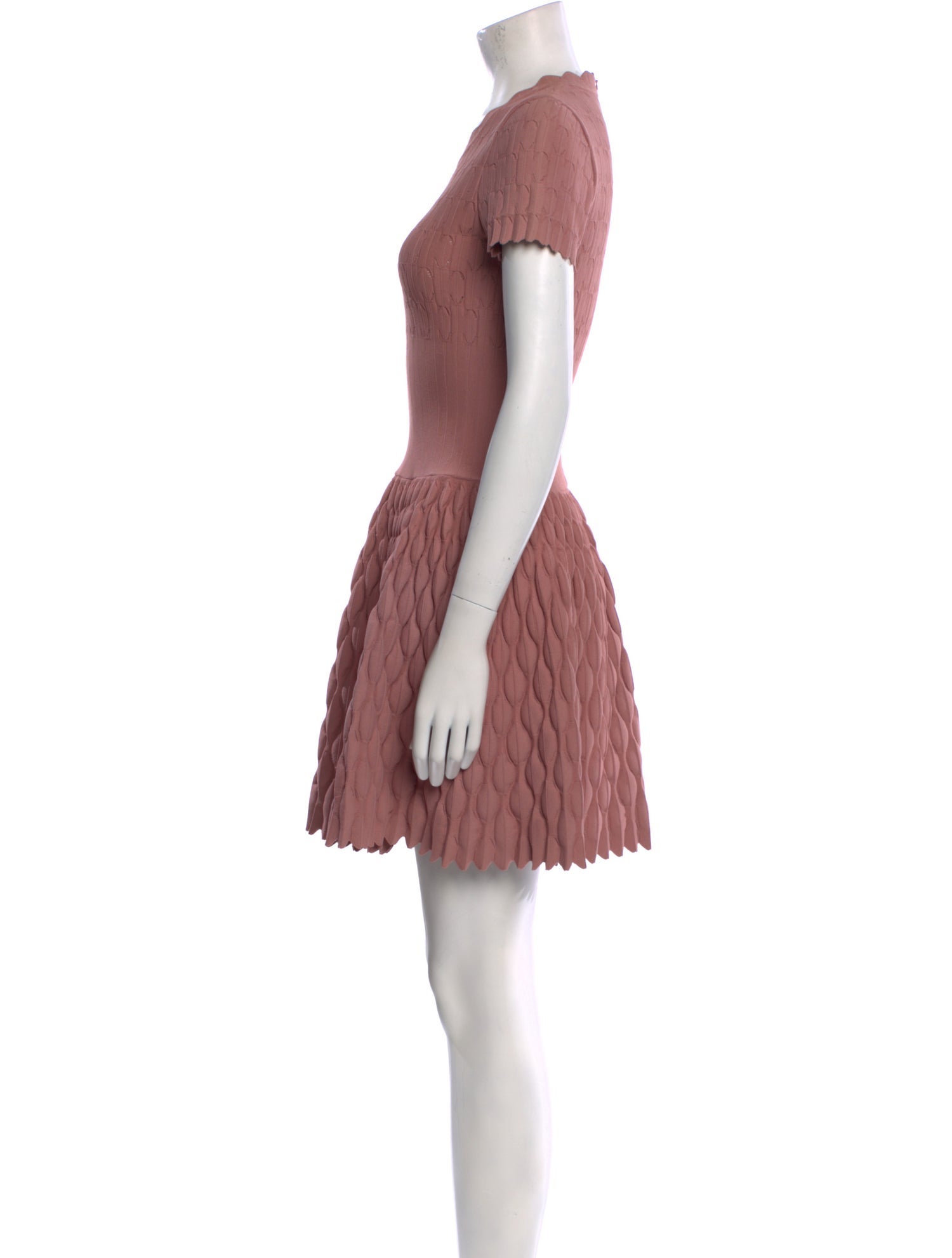 Alaïa Crew Neck Mini Dress