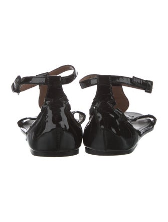Alaïa Patent Leather T-Strap Sandals
