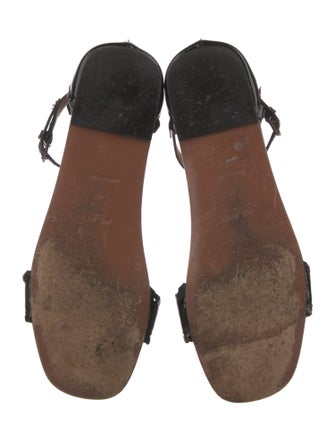 Alaïa Patent Leather T-Strap Sandals