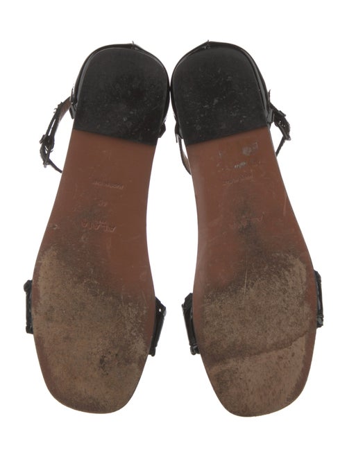 Alaïa Patent Leather T-Strap Sandals