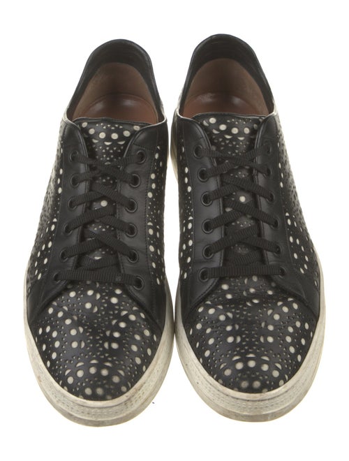 Alaïa Leather Lasercut Accents Sneakers