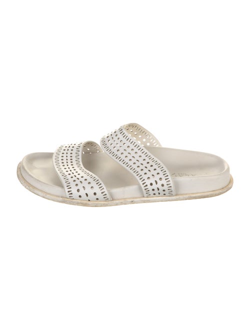 Alaïa Leather Printed Slides