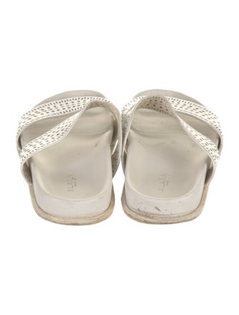 Alaïa Leather Printed Slides