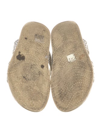 Alaïa Leather Printed Slides