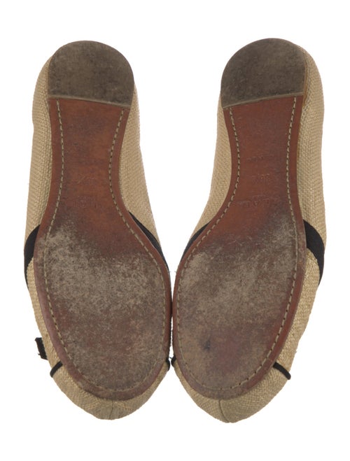 Alaïa Straw Colorblock Pattern Flats