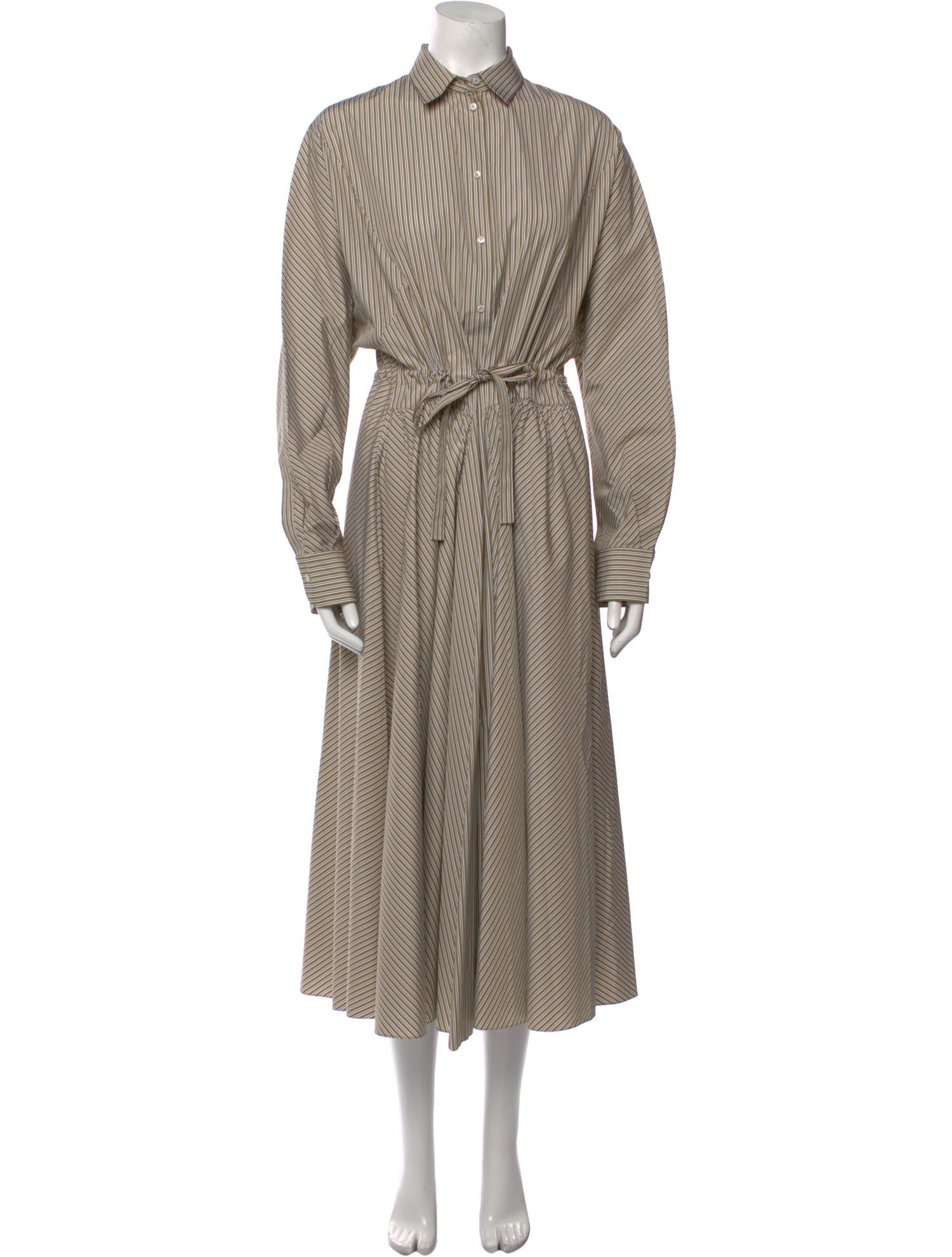 Alaïa Striped Midi Length Dress