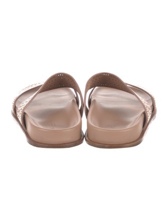 Alaïa Leather Lasercut Accents Slides