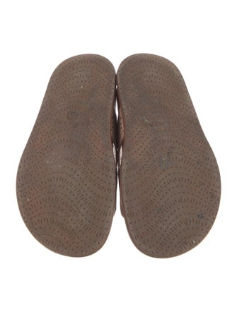 Alaïa Leather Lasercut Accents Slides