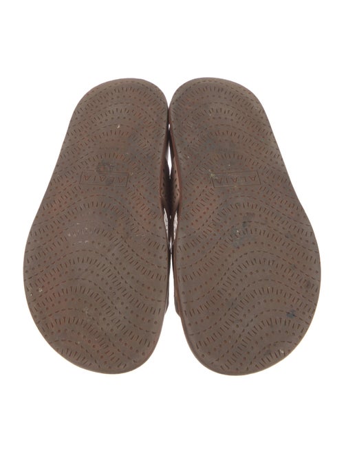 Alaïa Leather Lasercut Accents Slides