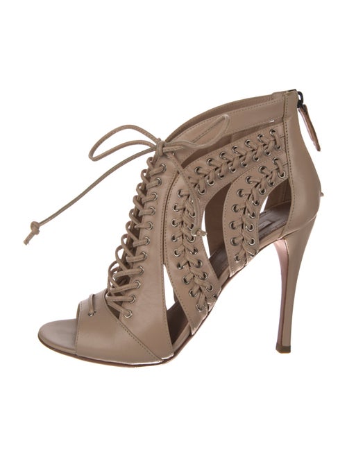 Alaïa Leather Cutout Accent Slingback Sandals