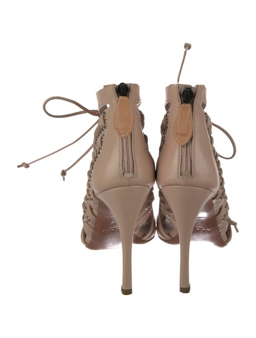 Alaïa Leather Cutout Accent Slingback Sandals