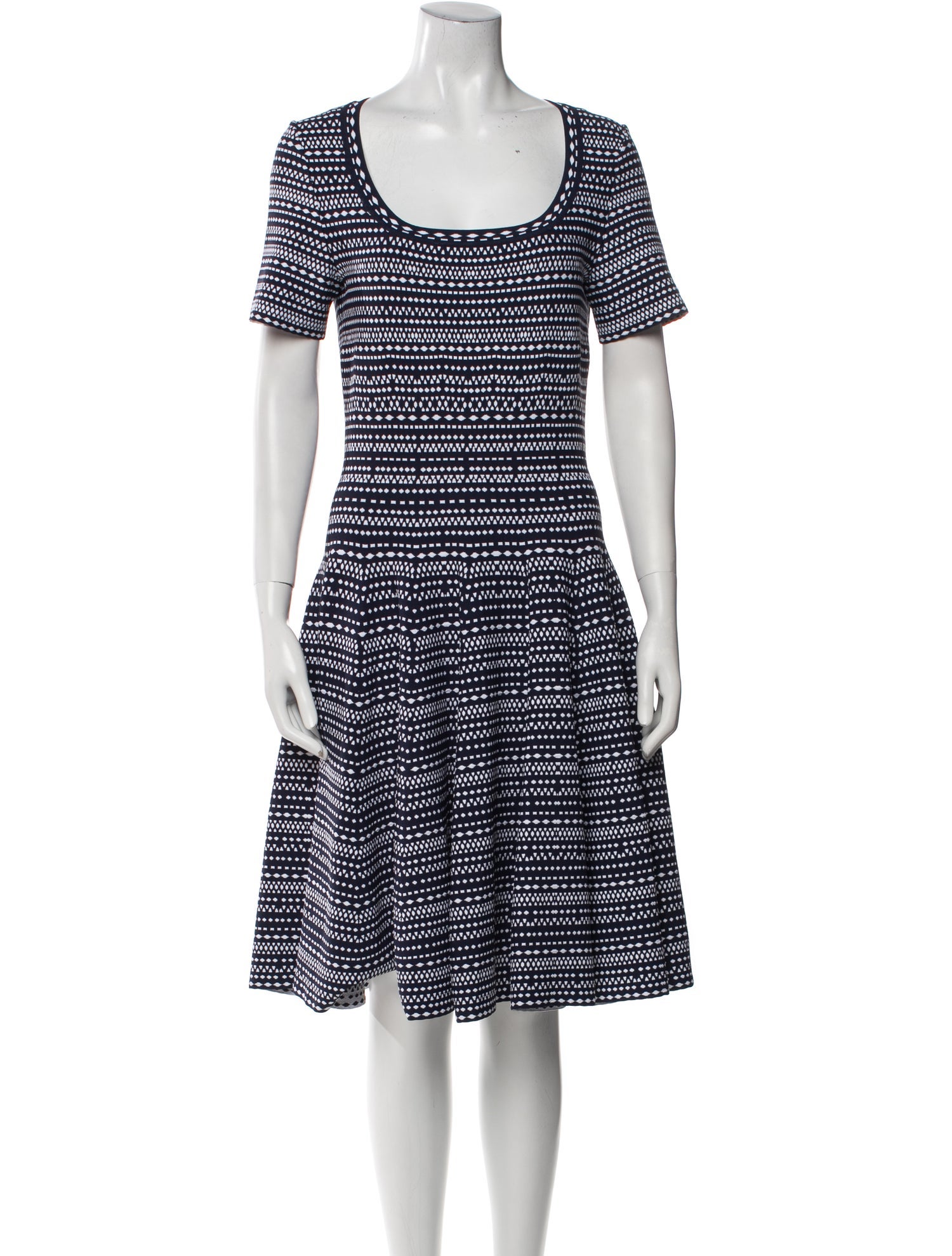Alaïa Striped Knee-Length Dress