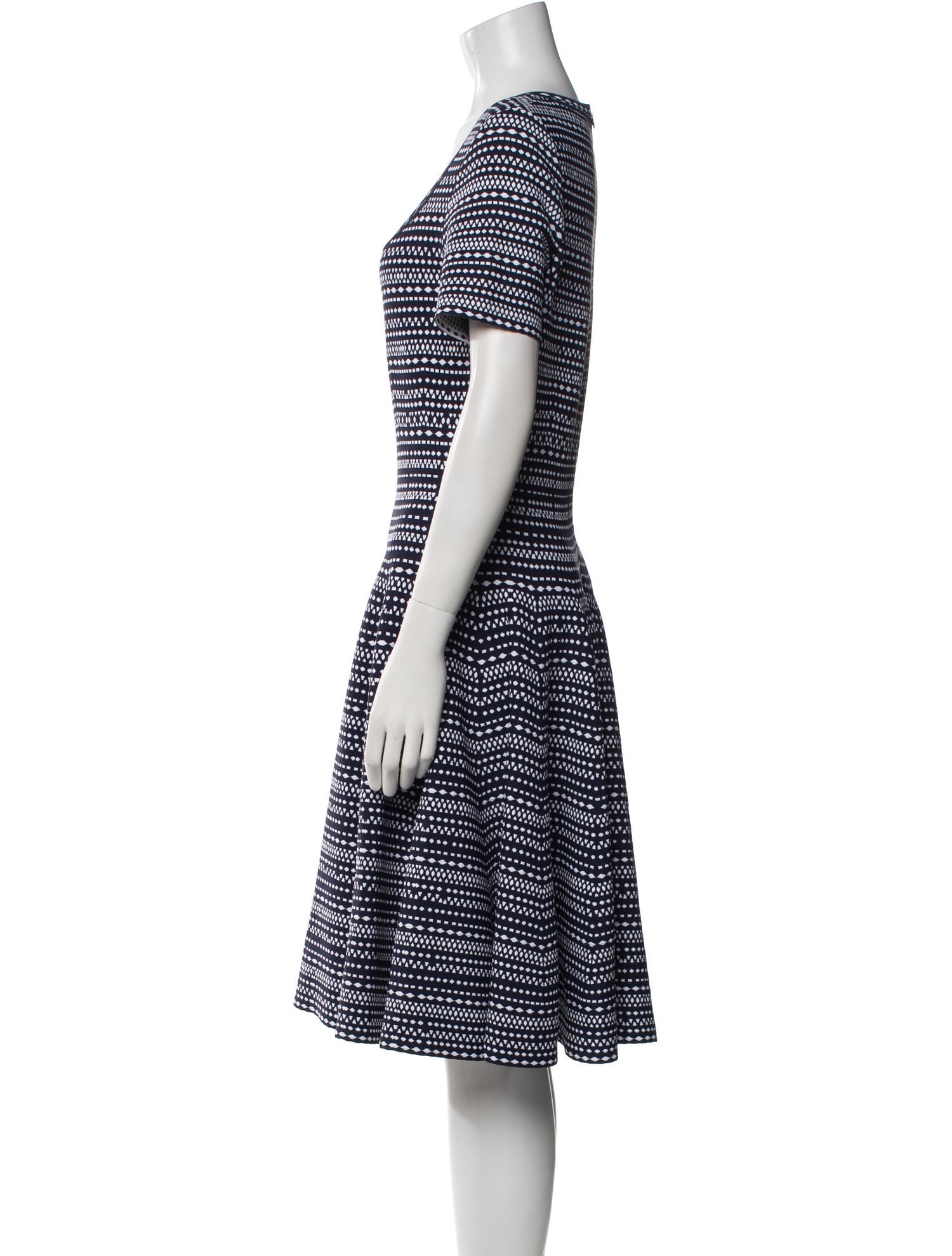 Alaïa Striped Knee-Length Dress