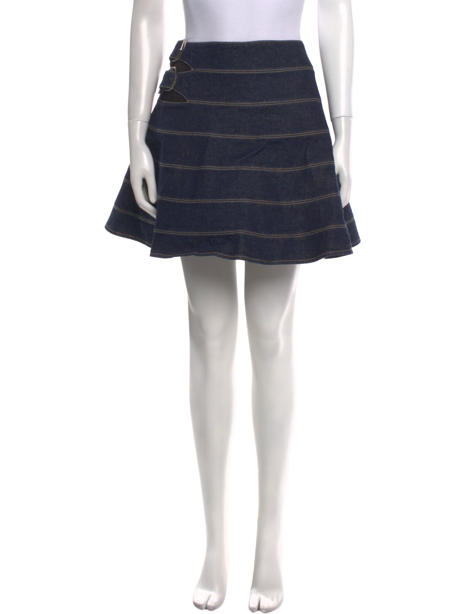Alaïa Striped Mini Skirt