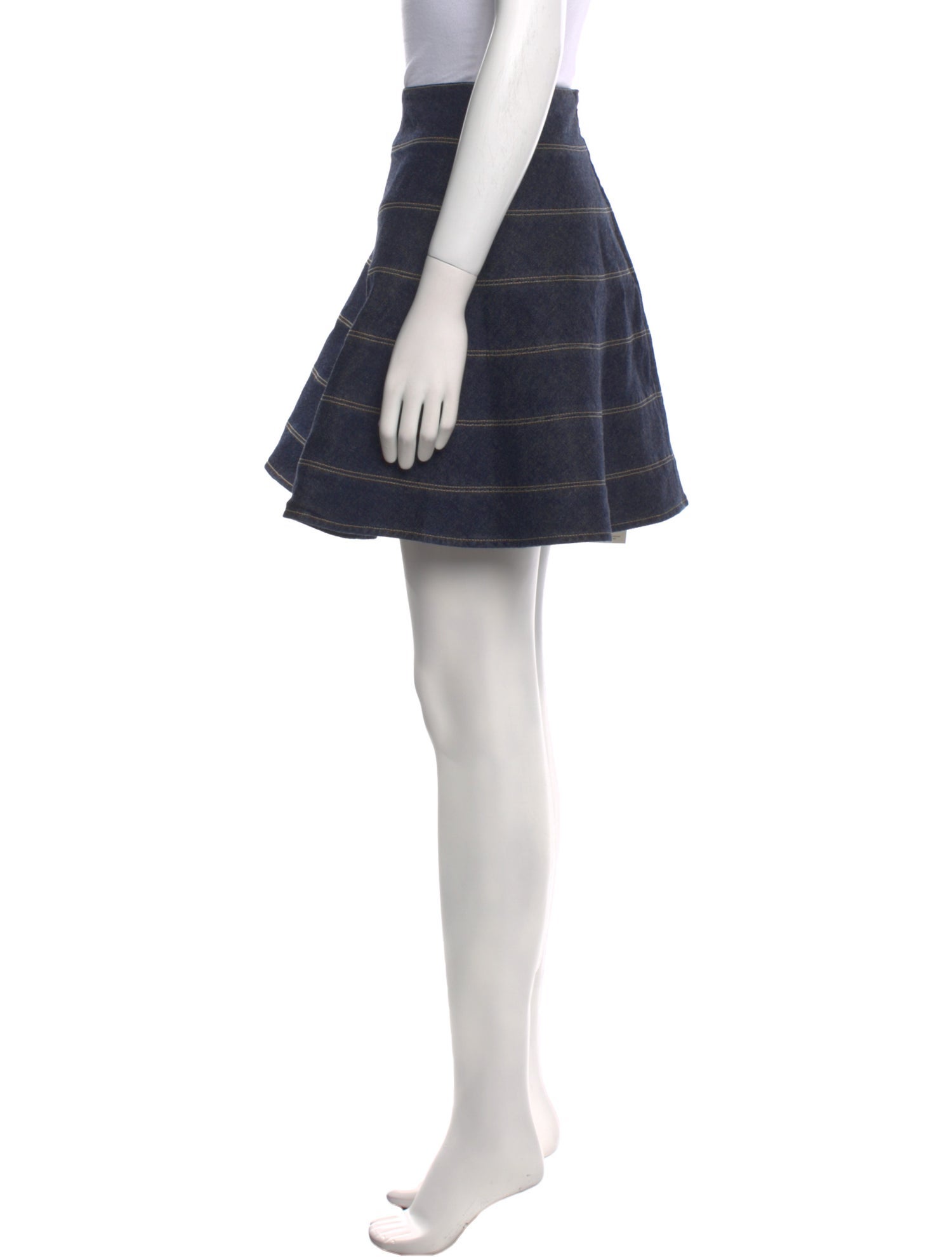 Alaïa Striped Mini Skirt