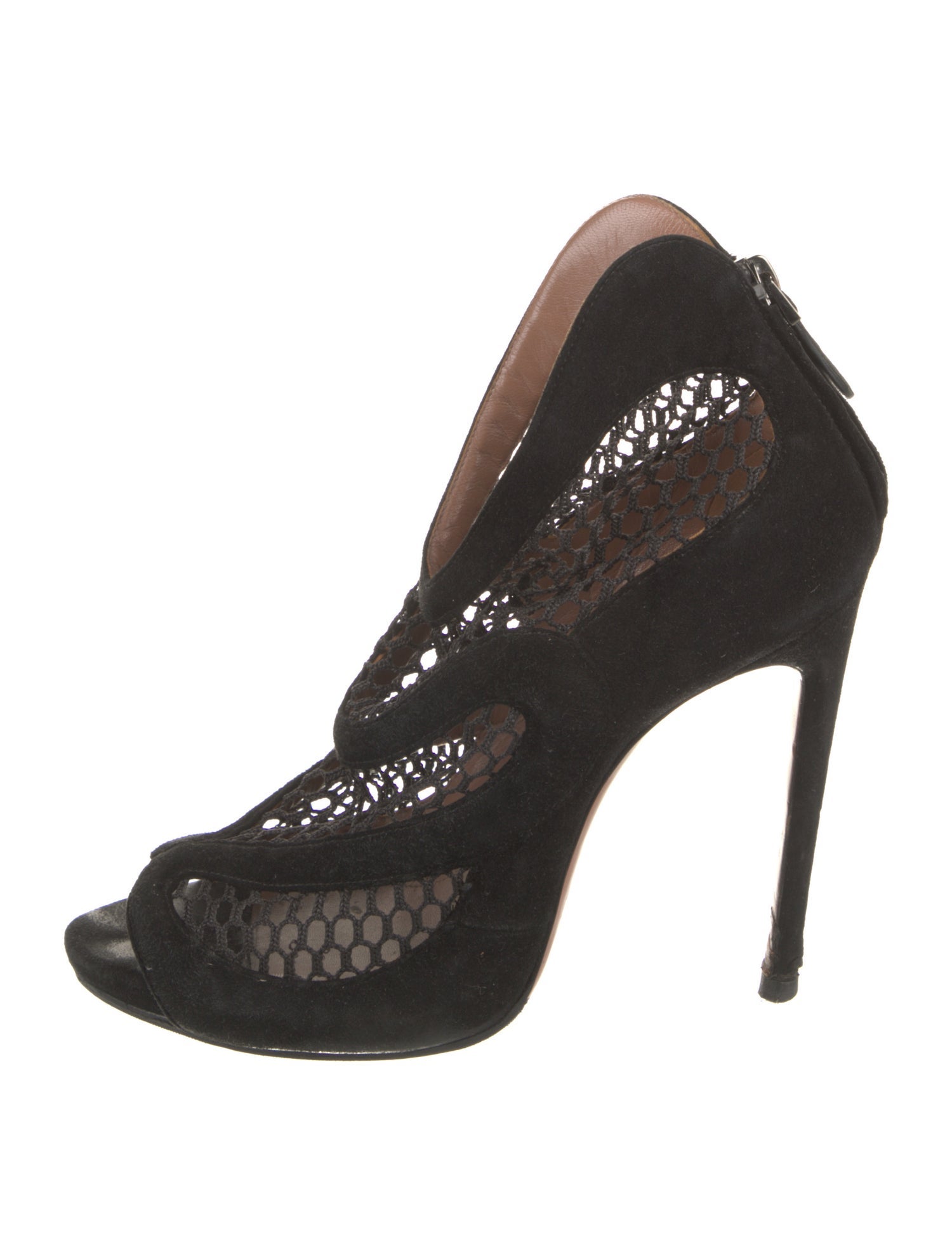 Alaïa Suede Mesh Accents Pumps