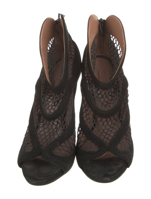 Alaïa Suede Mesh Accents Pumps