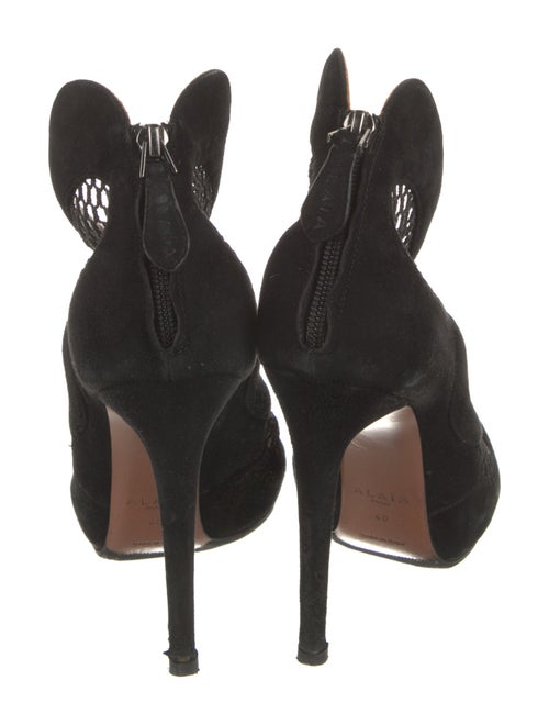Alaïa Suede Mesh Accents Pumps