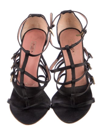 Alaïa Satin Gladiator Sandals