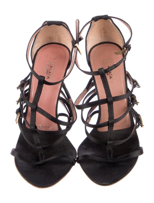 Alaïa Satin Gladiator Sandals