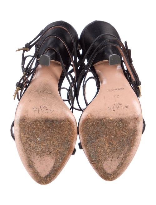 Alaïa Satin Gladiator Sandals