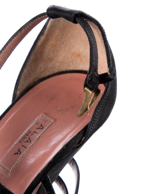 Alaïa Satin Gladiator Sandals