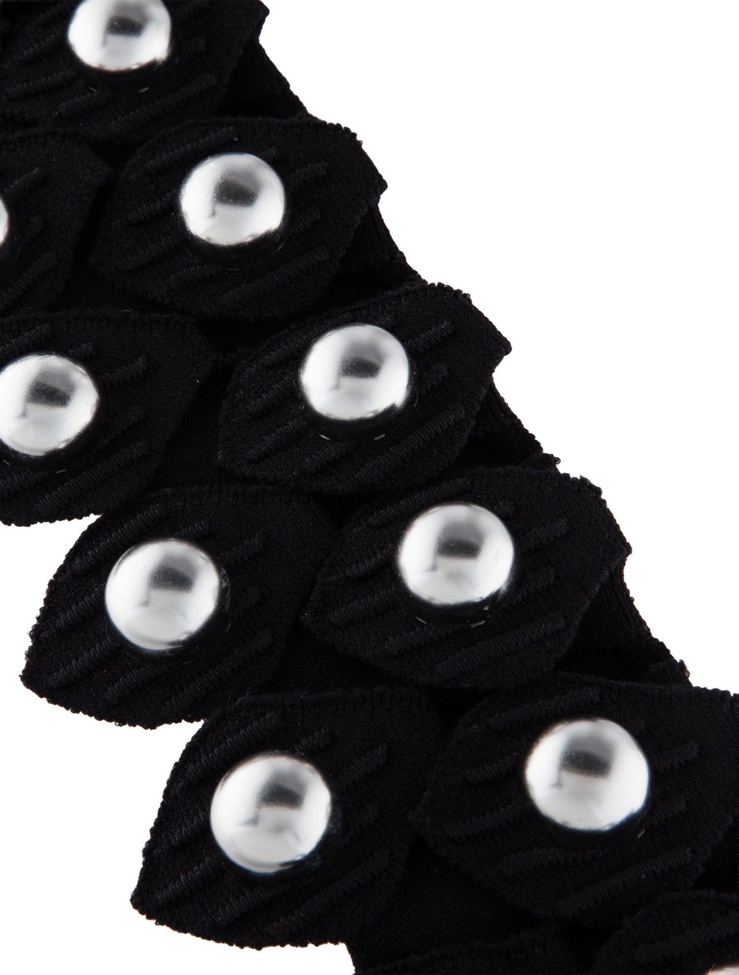 Alaïa Fabric Studded stretch-knit collar Necklace