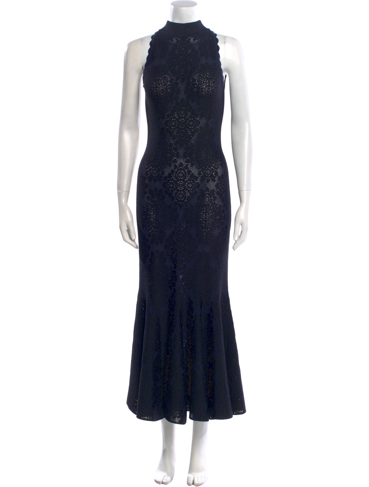 Alaïa Mock Neck Long Dress