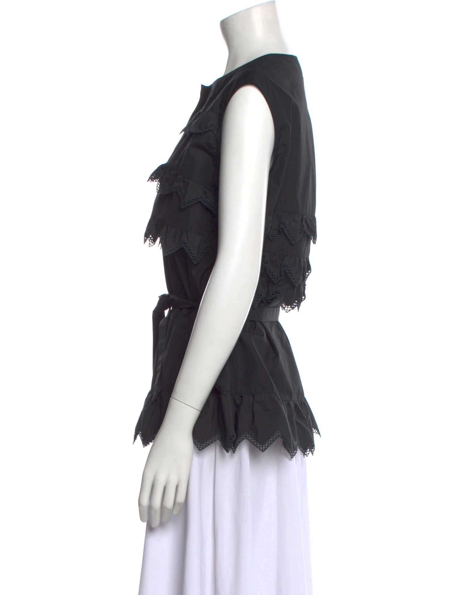 Alaïa Crew Neck Short Sleeve Blouse w/ Tags