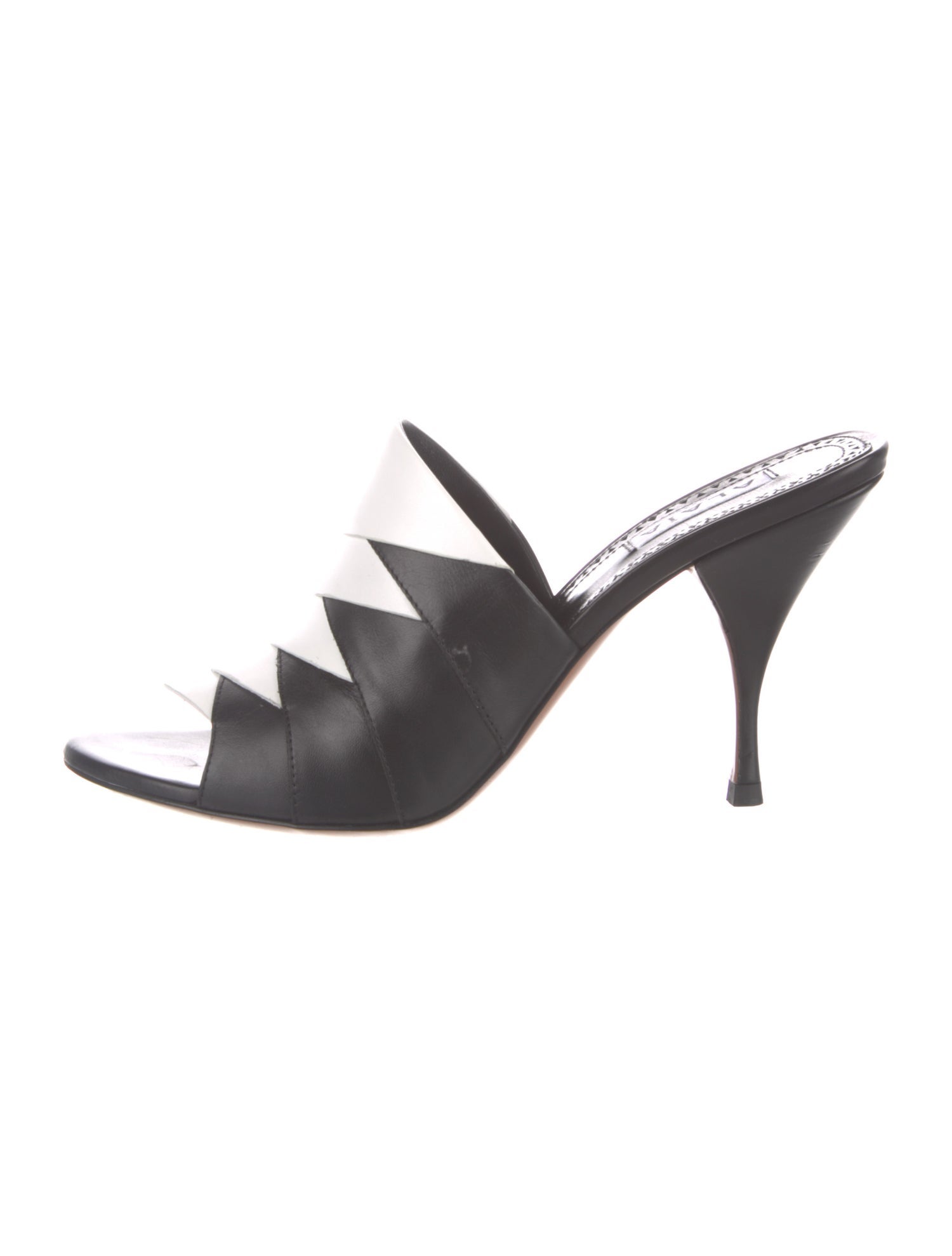 Alaïa Leather Printed Slides