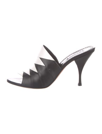 Alaïa Leather Printed Slides